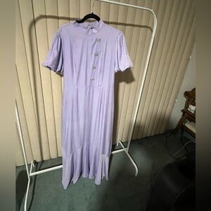 Purple dress with belt